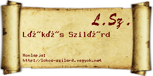 Lökös Szilárd névjegykártya