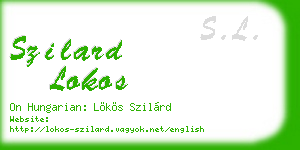 szilard lokos business card